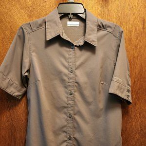 Columbia 3/4 sleeve Button Down Shirt - Women's - Dark Gray - Small